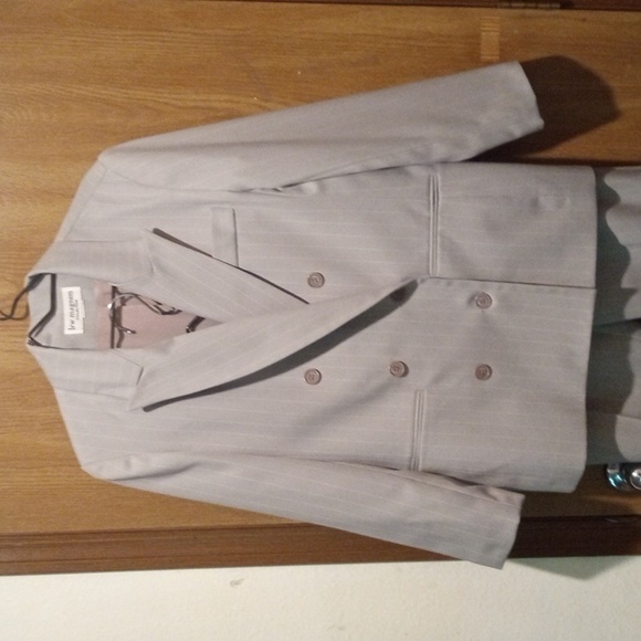 Lew Magram Collection Gray Pinstripe Suit Vintage New - Picture 9 of 16